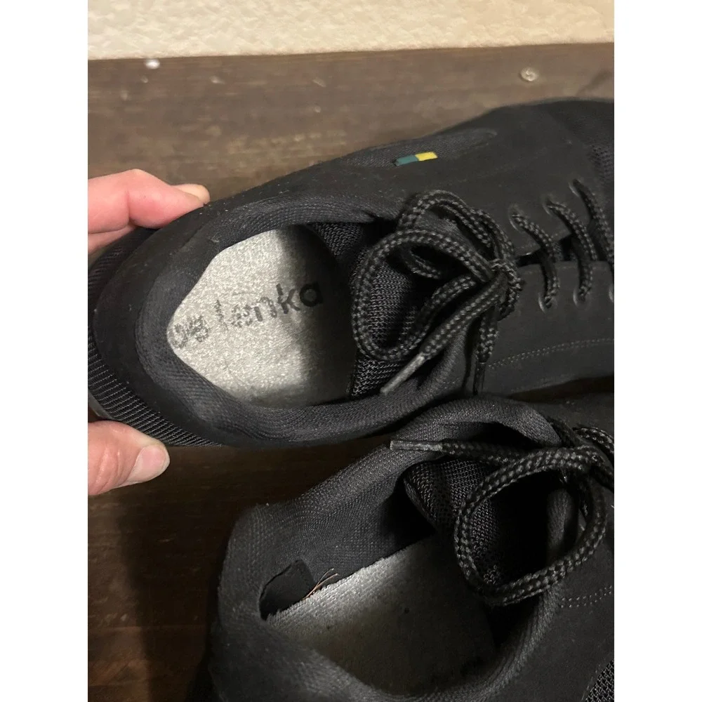 Be Lenka Barefoot Sneakers Mens 10.5 Black Mesh Leather Minimalist Shoe Wide Toe